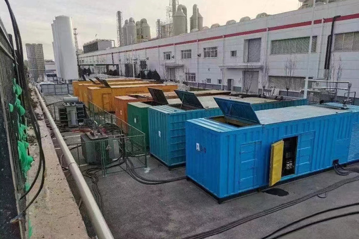 杂多发电机租赁施工现场